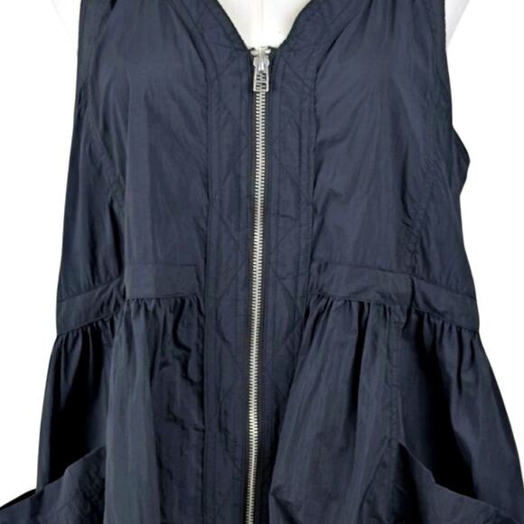 Daily Practice Sz MP Free Fall Black Parachute Drawstring Midi Dress Anthro - Picture 5 of 12